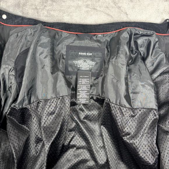 Harley-Davidson Mens Raven Textile Functional Motorcycle Riding Jacket Size 2XL - Picture 8 of 9